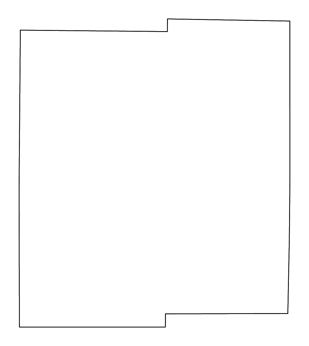 Mapa de contorno de Midland, Michigan con ríos.