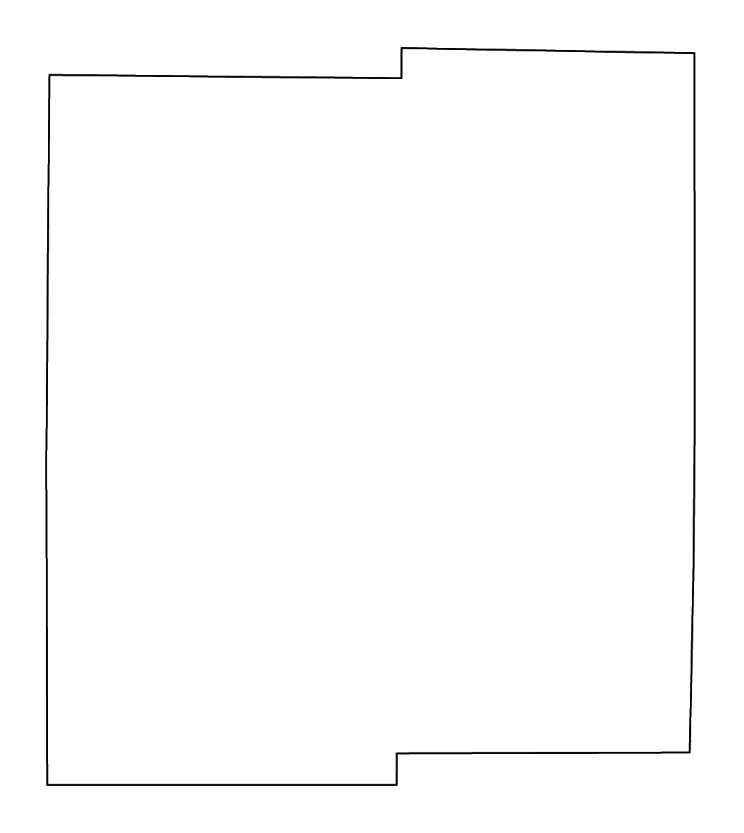 Mapa de contorno de Midland, Michigan con ríos.