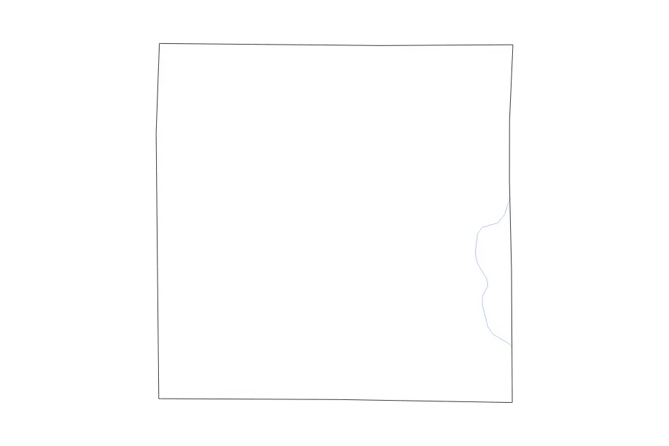 Mapa de Missaukee, Michigan de tipo contorno y ríos para América del Norte, con contorno y ríos con límites limpios.