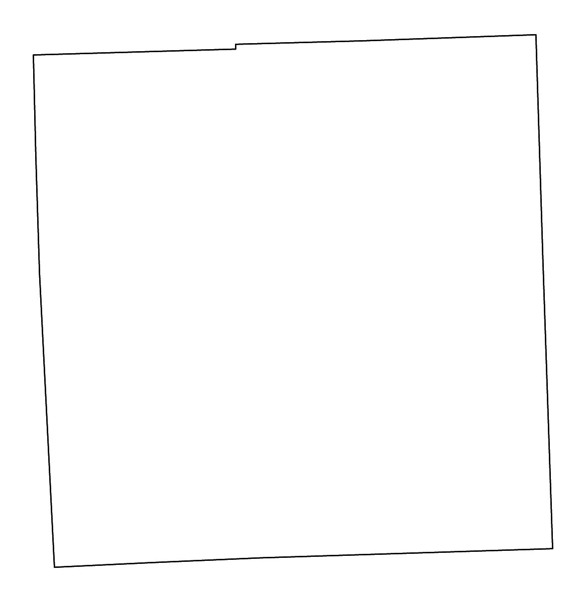Mapa de contorno de Oakland, Michigan con ríos.