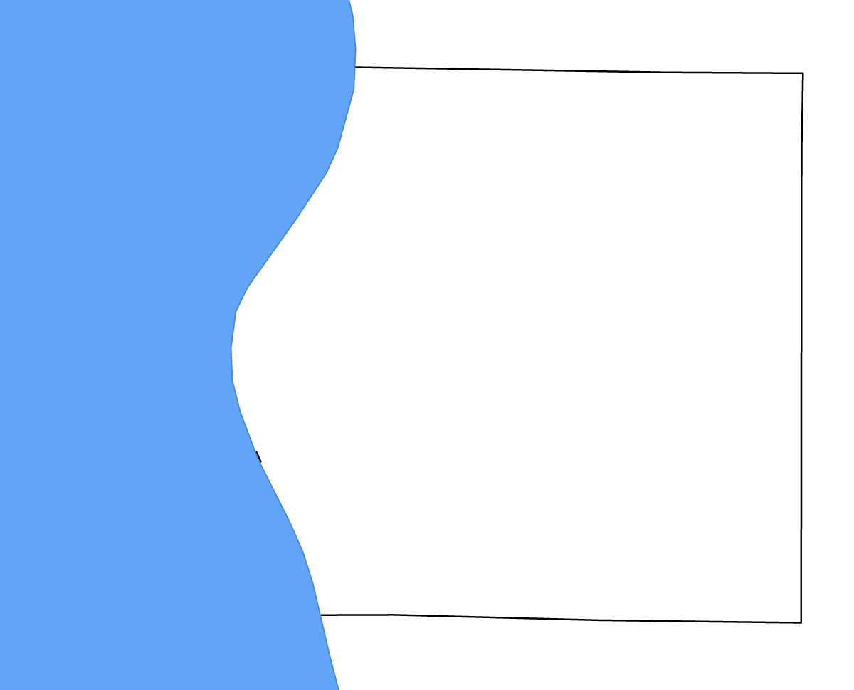 Mapa de contorno de Oceana, Michigan con lagos.
