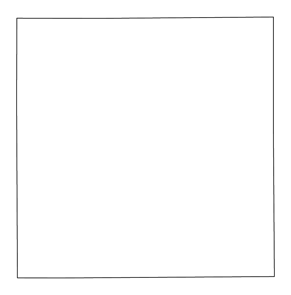 Outline map of Oscoda County, Michigan with rivers.