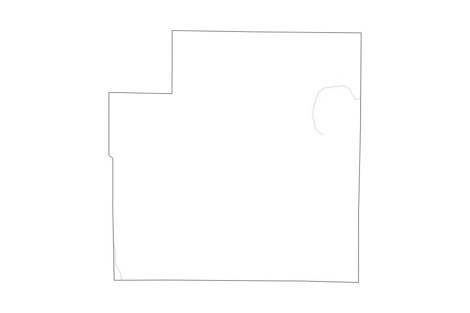 Mapa de Otsego, Michigan de tipo contorno y ríos para América del Norte, con contorno y ríos con límites limpios.