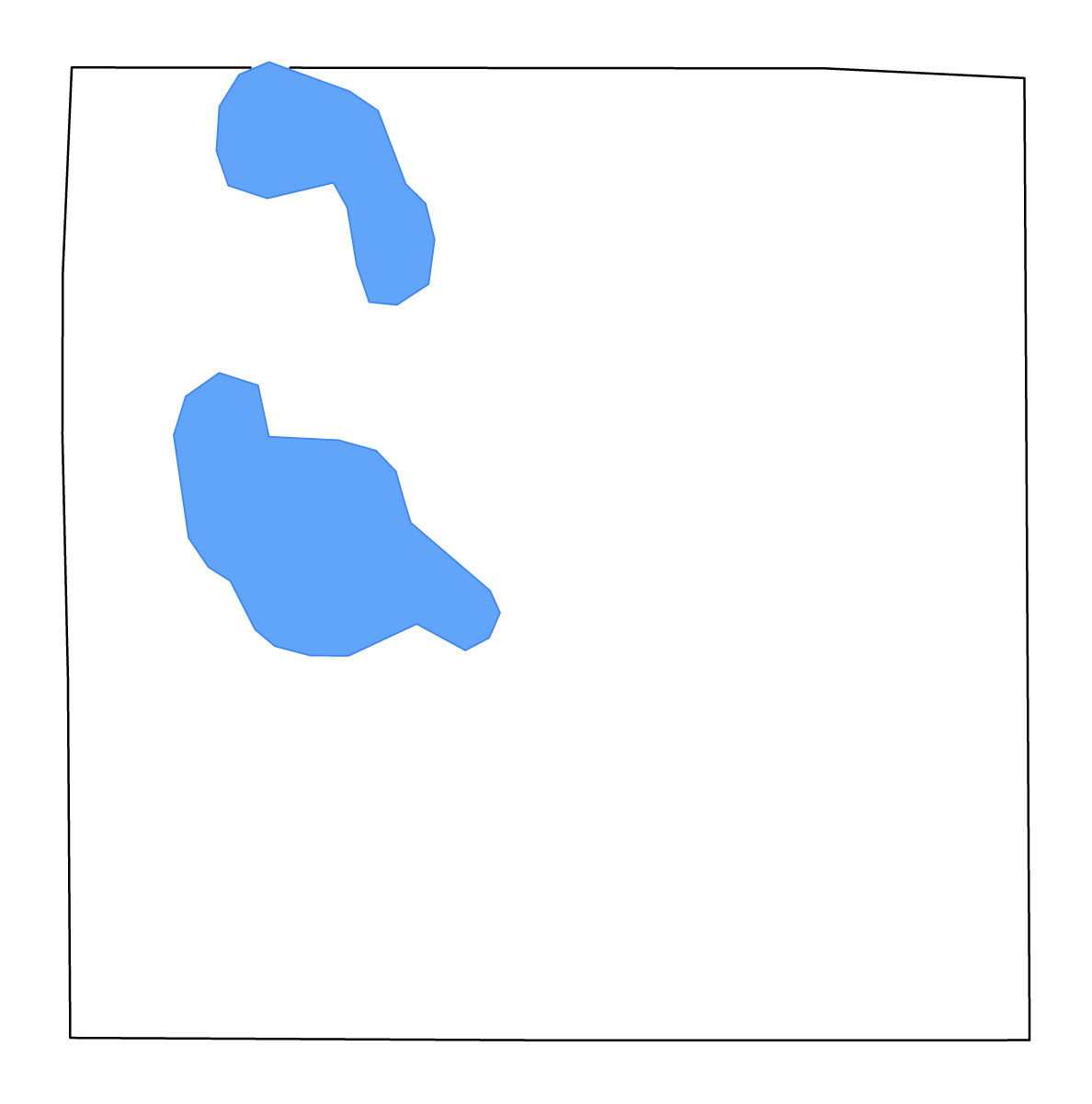 Mapa de contorno de Roscommon, Michigan con lagos y ríos.