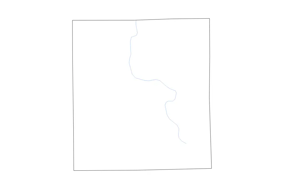 Mapa de Shiawassee, Michigan de tipo contorno y ríos para América del Norte, con contorno y ríos con límites limpios.