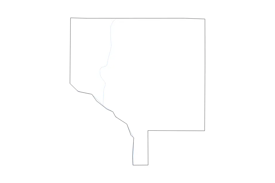 Mapa de Anoka, Minnesota de tipo contorno y ríos para América del Norte, con contorno y ríos con límites limpios.