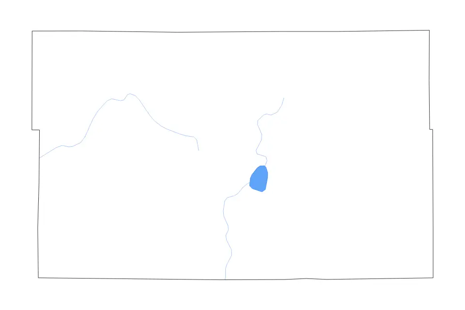 Carte de Becker, Minnesota de type contour, lacs et rivières pour Amérique du Nord, montrant contour, lacs et rivières avec des éléments hydrographiques comme Height of Land Lake.