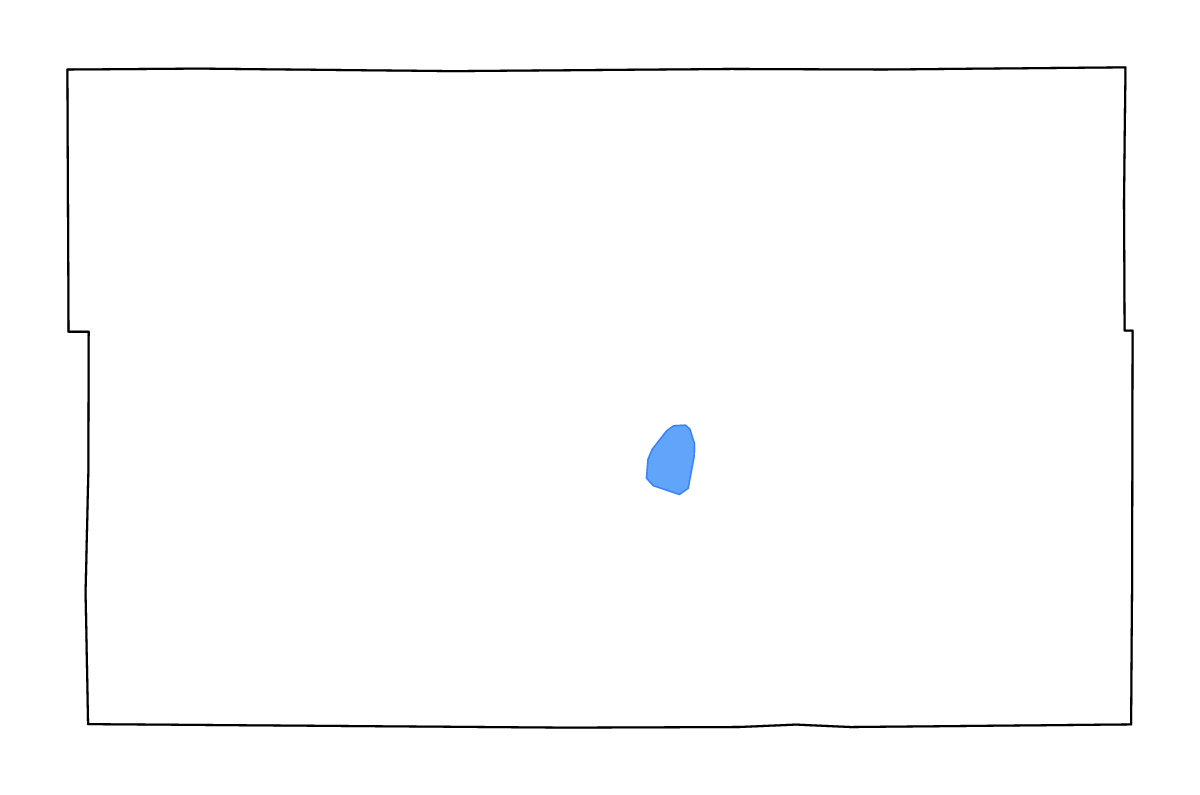 Mapa de contorno de Becker, Minnesota con lagos y ríos.