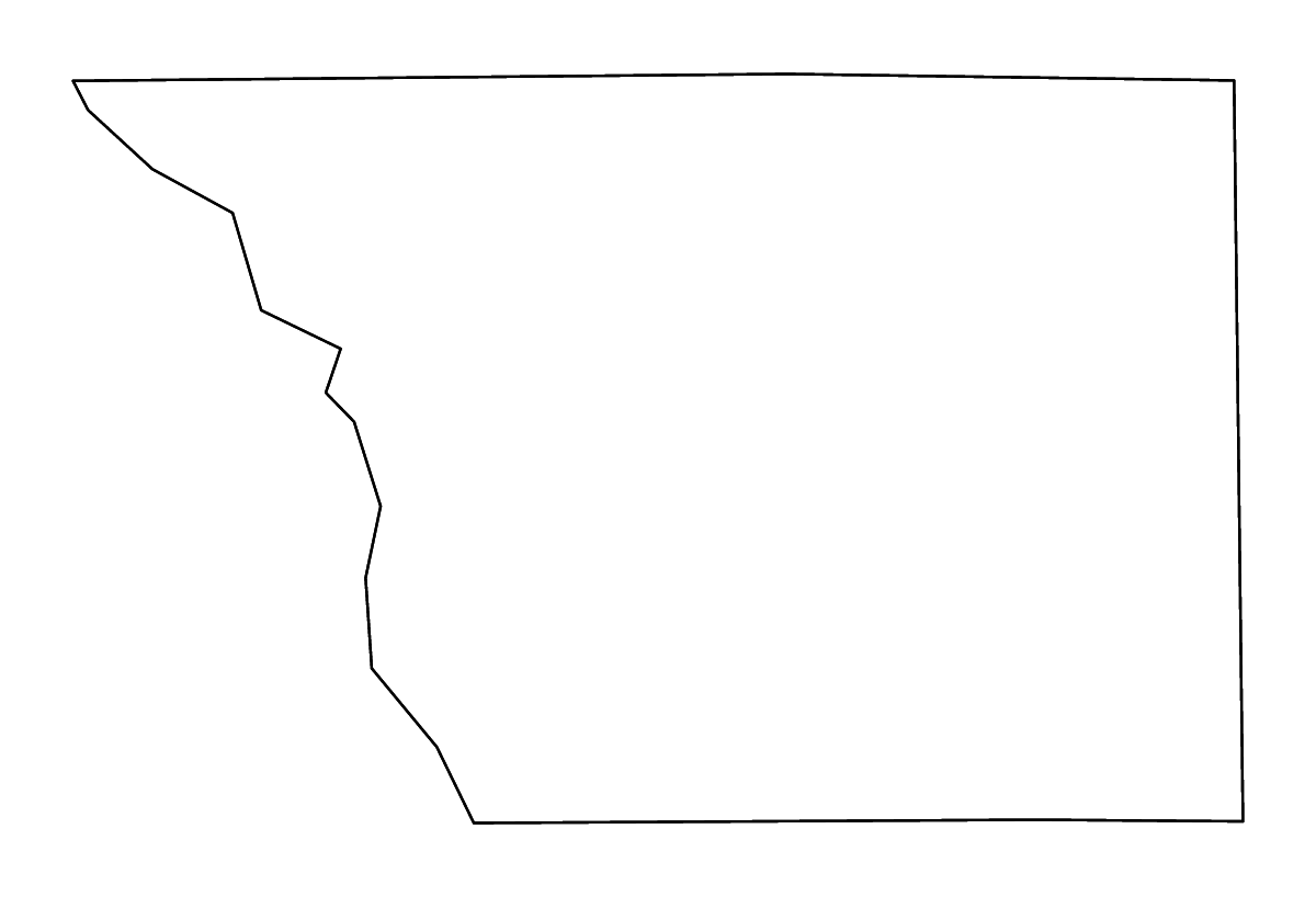 Carte de contour de Benton, Minnesota avec rivières.
