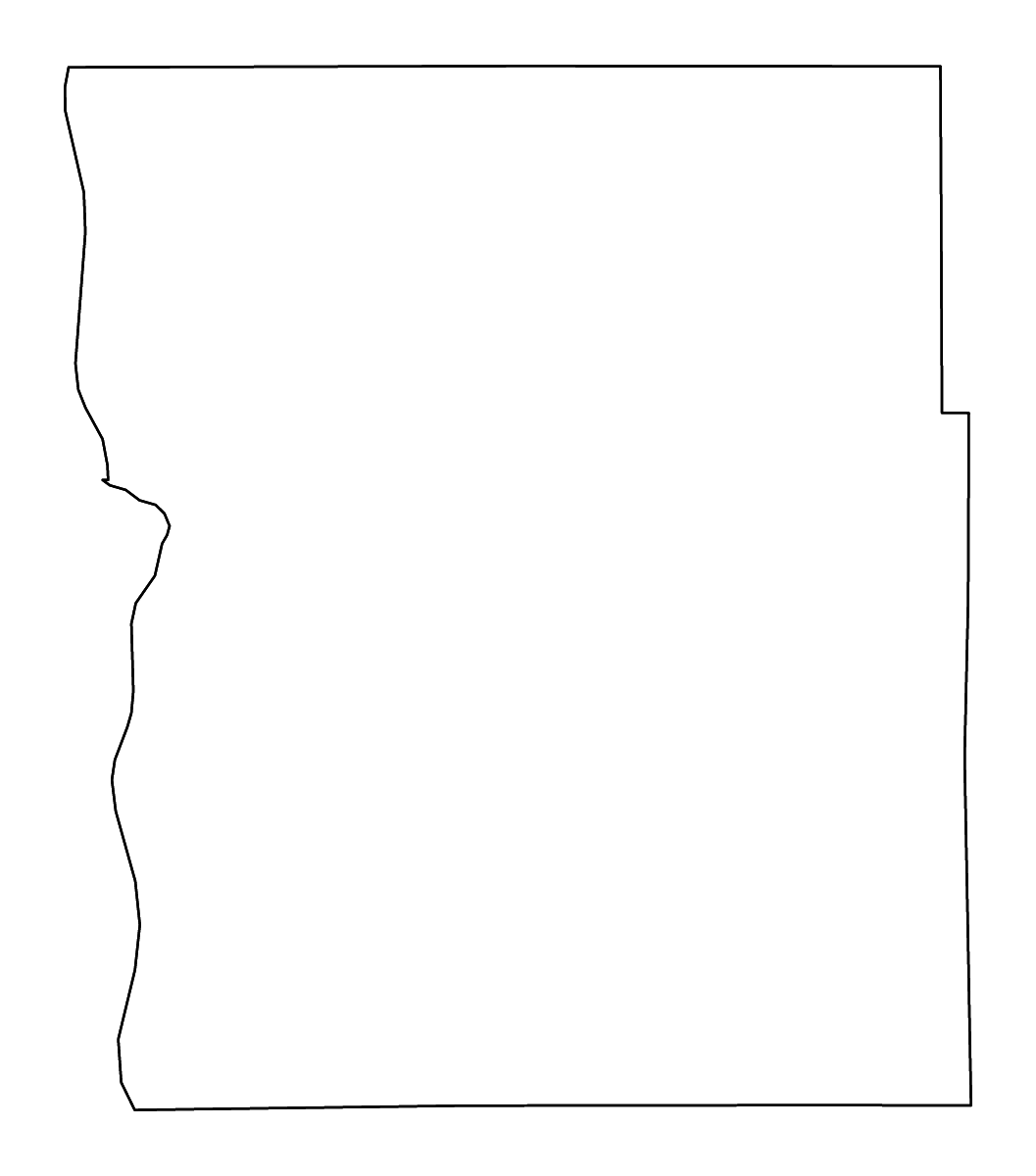 Carte de contour de Clay, Minnesota avec rivières.