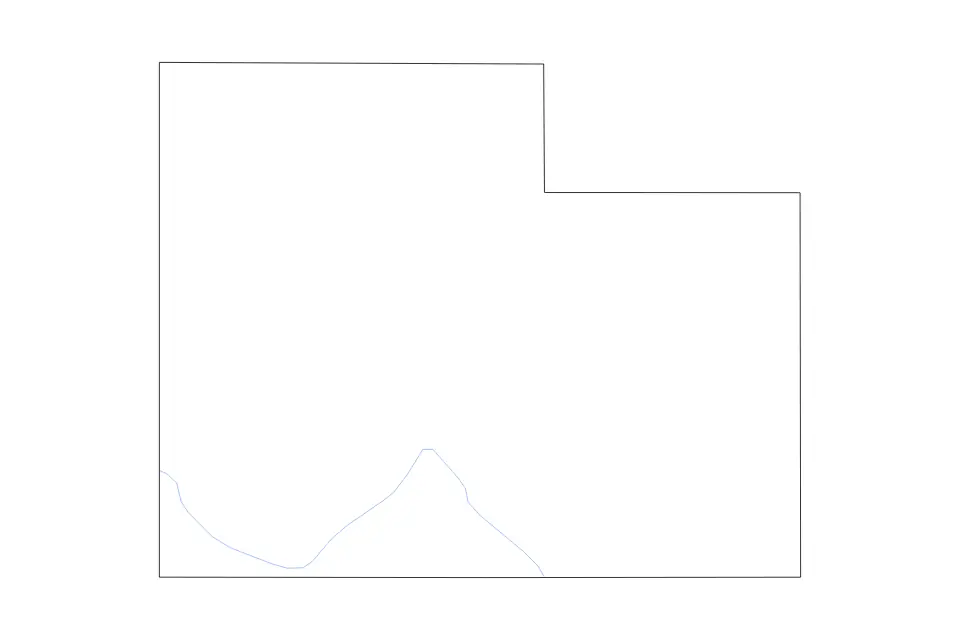 Outline map of Cottonwood County, Minnesota with subdivision borders and rivers.