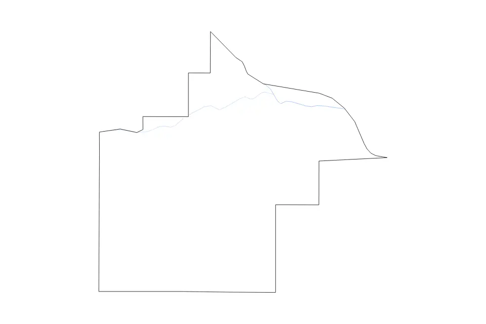 Mapa de Goodhue, Minnesota de tipo contorno y ríos para América del Norte, con contorno y ríos con límites limpios.