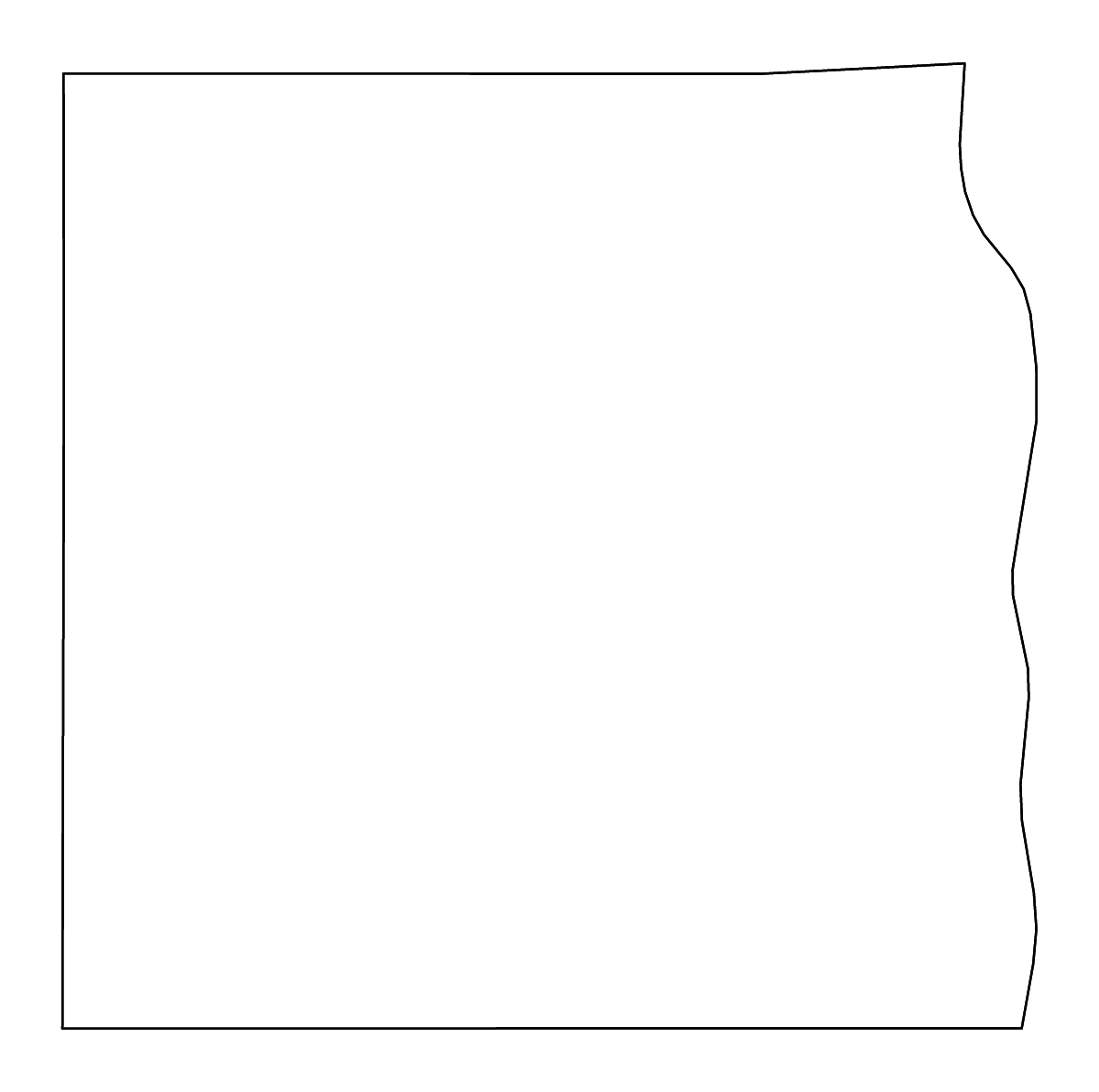 Mapa de contorno de Houston, Minnesota con ríos.