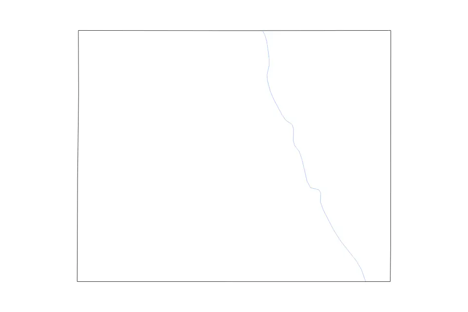 Carte de Jackson, Minnesota de type contour et rivières pour Amérique du Nord, montrant contour et rivières avec des limites nettes.