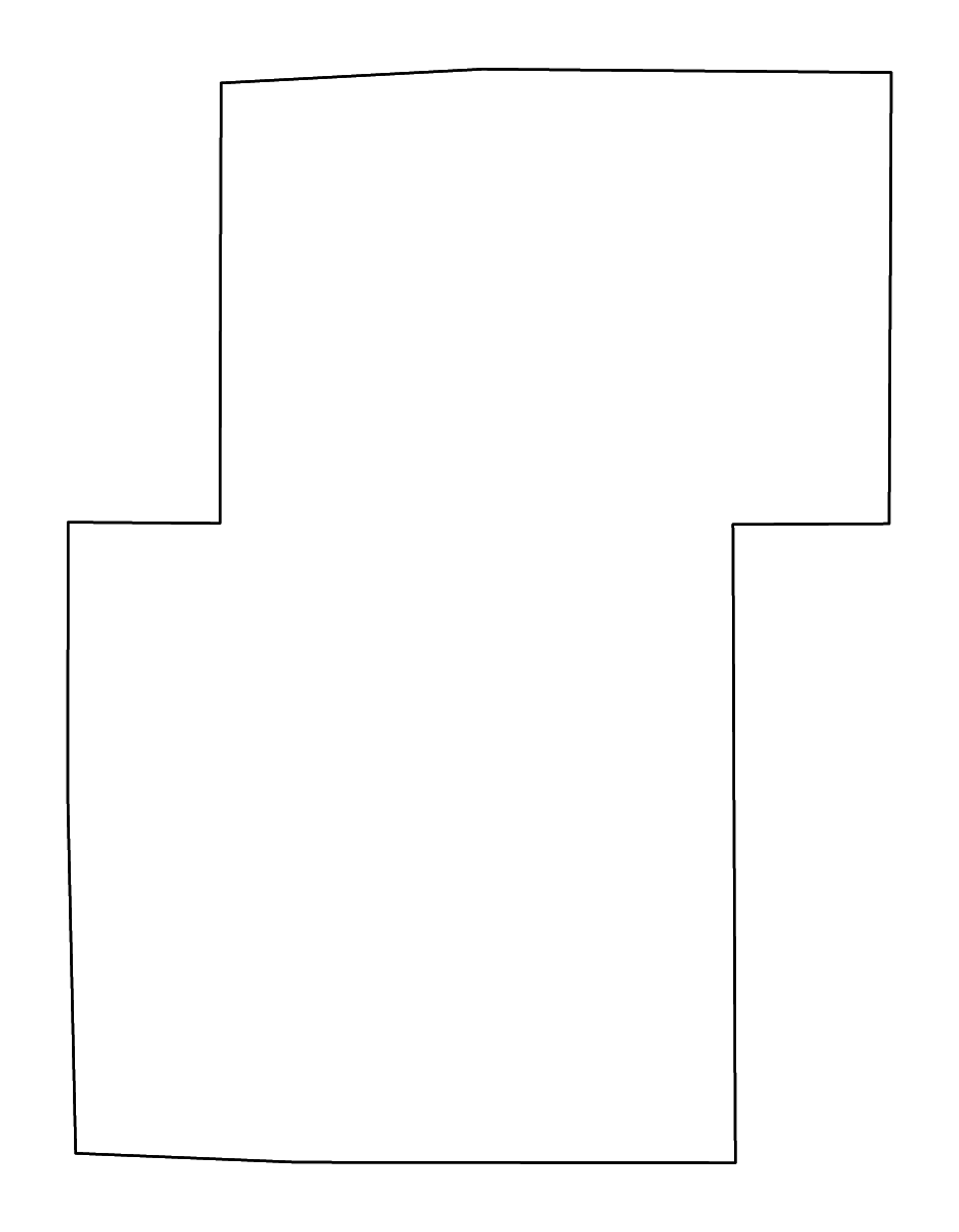 Mapa de contorno de Kanabec, Minnesota con ríos.