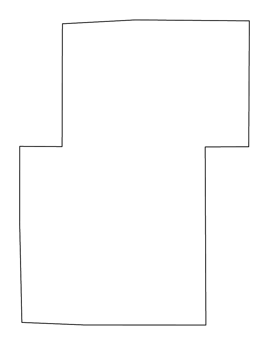 Mapa de contorno de Kanabec, Minnesota con ríos.