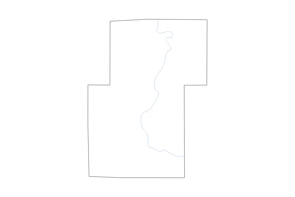 Carte de Kanabec, Minnesota de type contour et rivières pour Amérique du Nord, montrant contour et rivières avec des limites nettes.