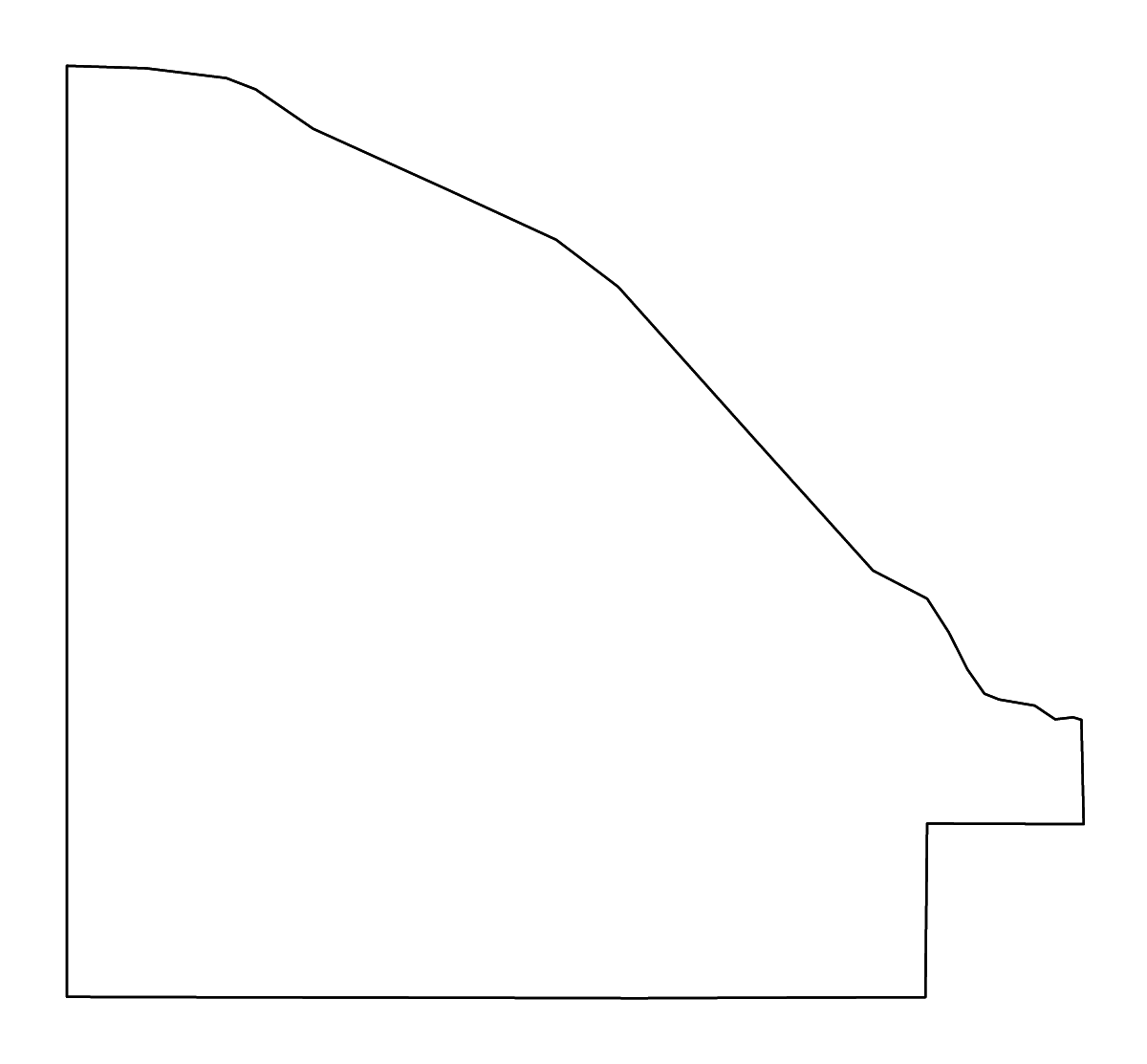 Mapa de contorno de Lac qui Parle, Minnesota con ríos.