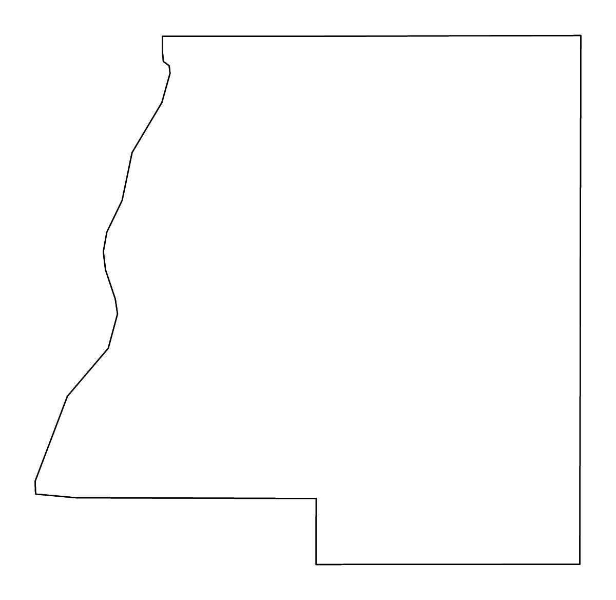 Mapa de contorno de Le Sueur, Minnesota con ríos.