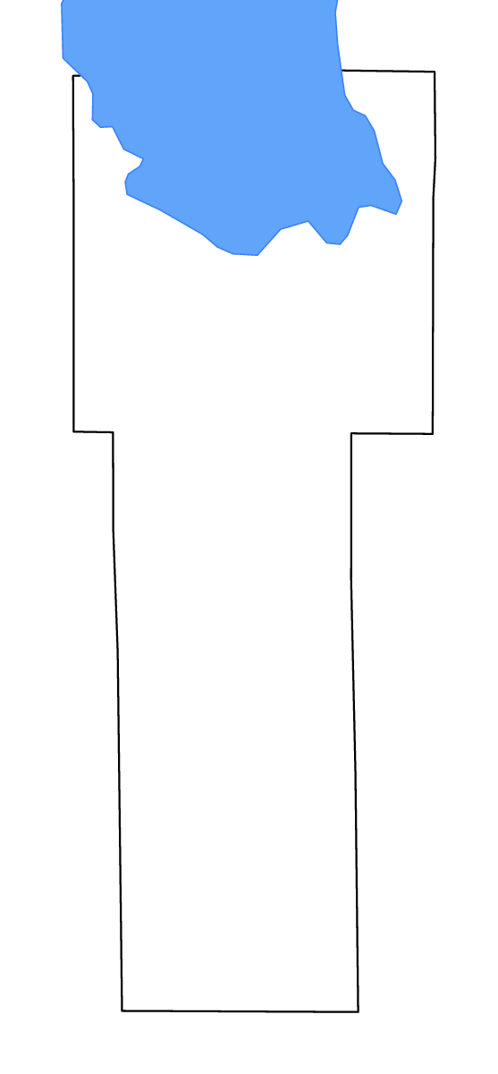 Mapa de contorno de Mille Lacs, Minnesota con lagos y ríos.