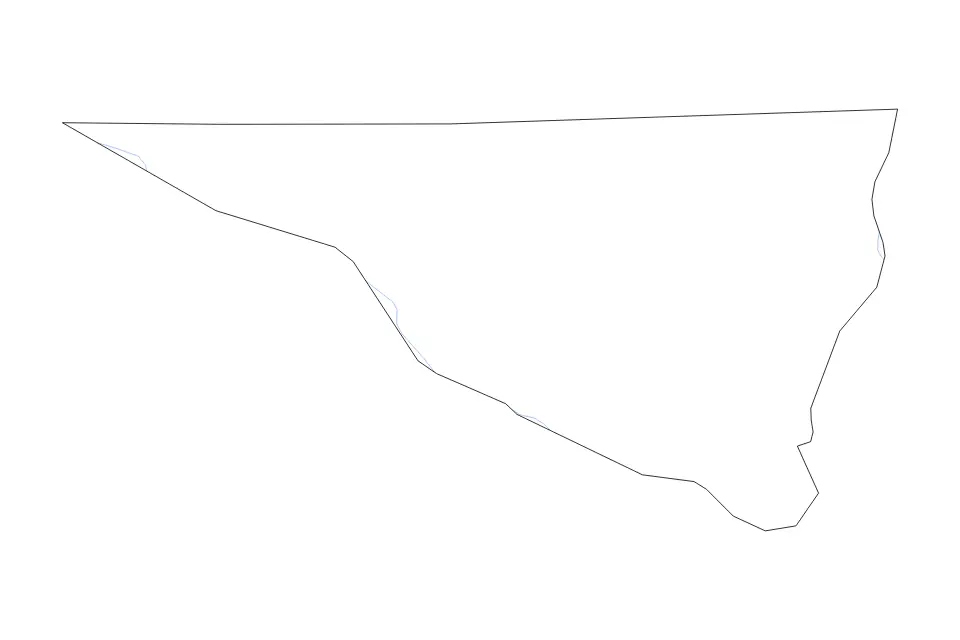 Carte de Nicollet, Minnesota de type contour et rivières pour Amérique du Nord, montrant contour et rivières avec des limites nettes.