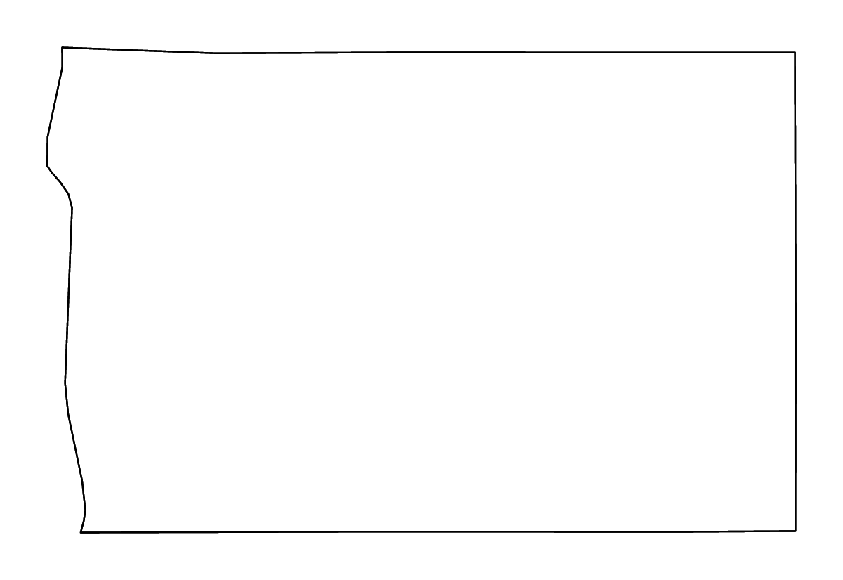 Carte de contour de Norman, Minnesota avec rivières.