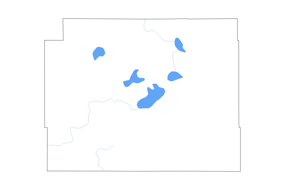 Carte de Otter Tail, Minnesota de type contour, lacs et rivières pour Amérique du Nord, montrant contour, lacs et rivières avec des éléments hydrographiques comme Lake Lida, Big Pine Lake et Otter Tail Lake.