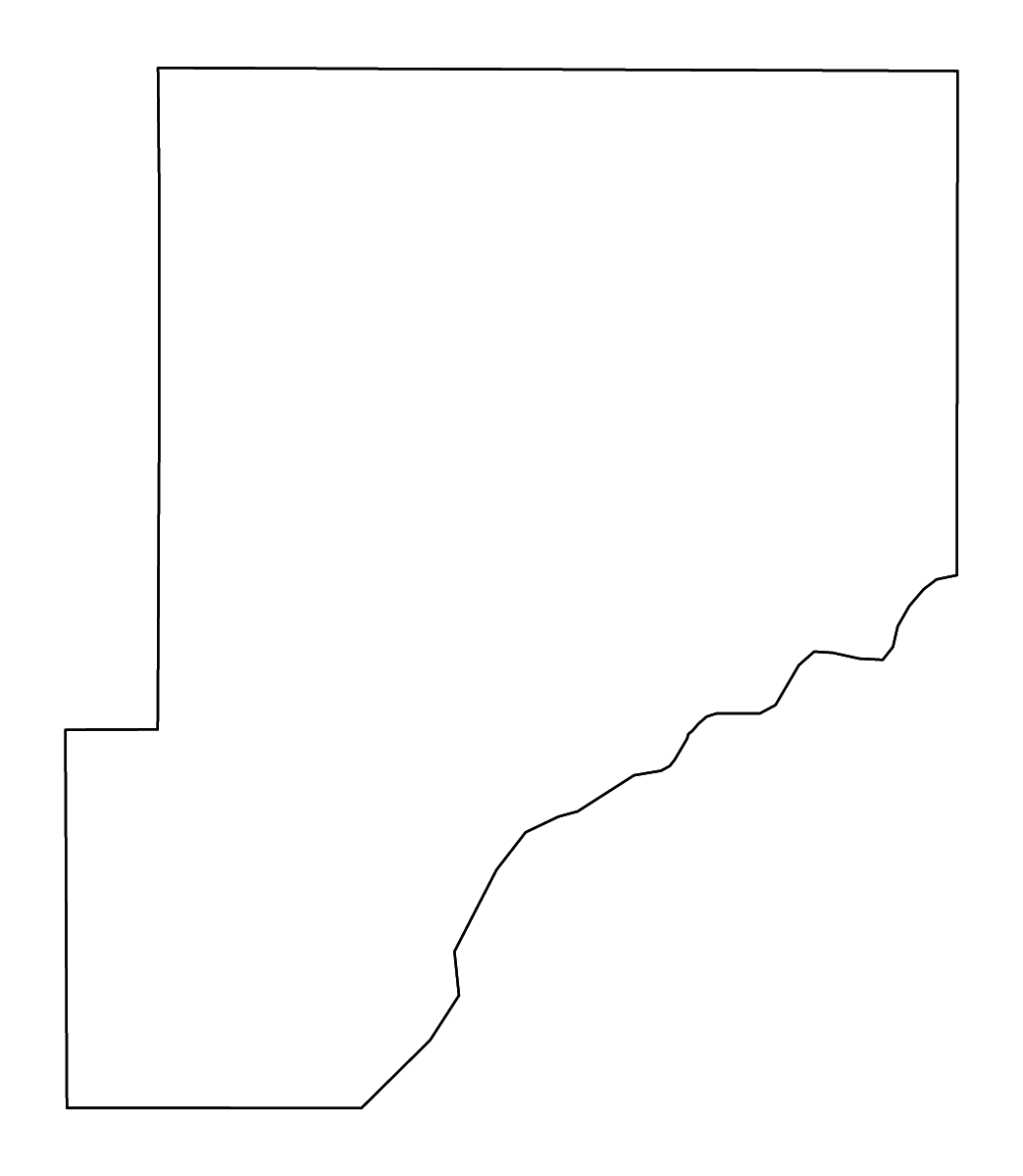 Carte de contour de Pine, Minnesota avec rivières.