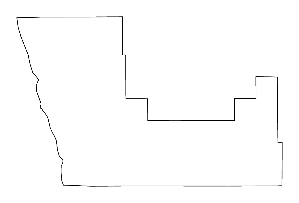 Mapa de contorno de Polk, Minnesota con ríos.