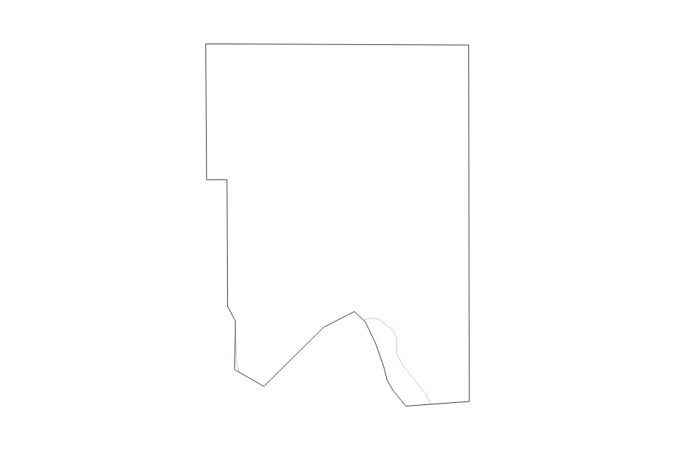 Carte de Ramsey, Minnesota de type contour et rivières pour Amérique du Nord, montrant contour et rivières avec des limites nettes.