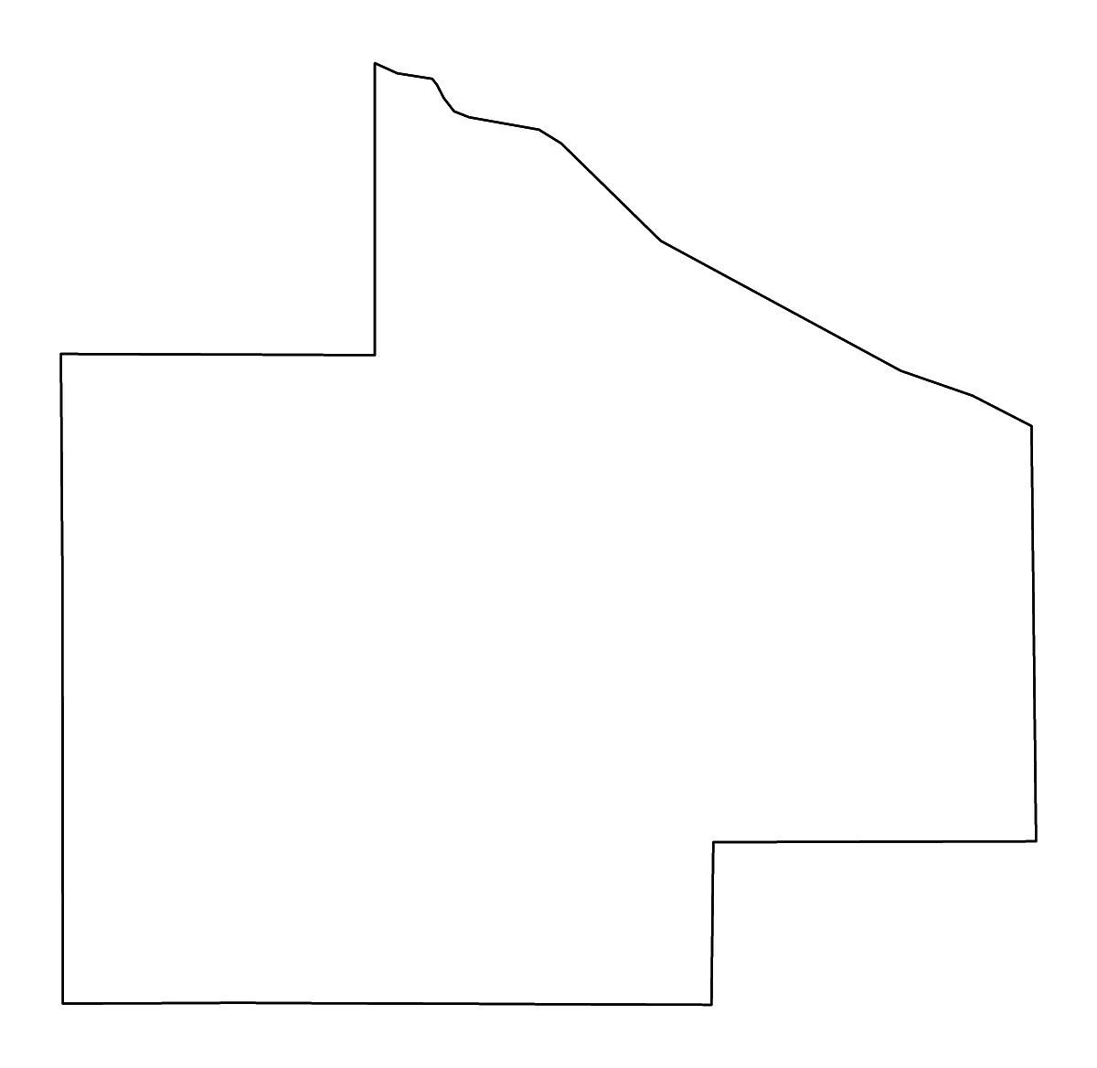 Carte de contour de Redwood, Minnesota avec rivières.