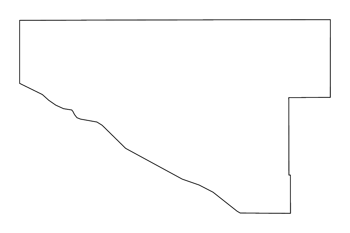 Mapa de contorno de Renville, Minnesota con ríos.