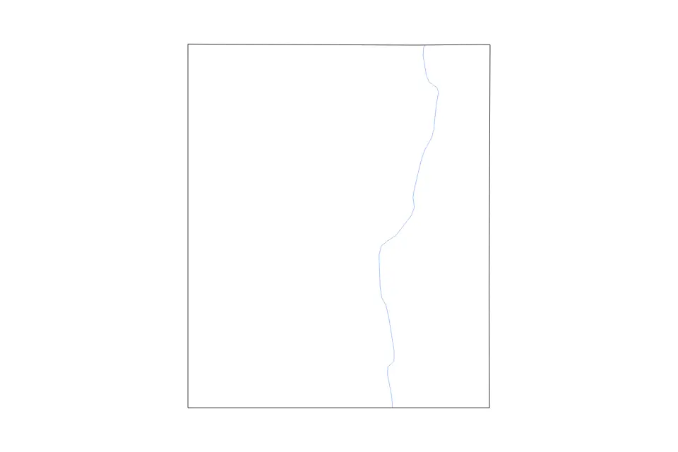 Mapa de Rock, Minnesota de tipo contorno y ríos para América del Norte, con contorno y ríos con límites limpios.