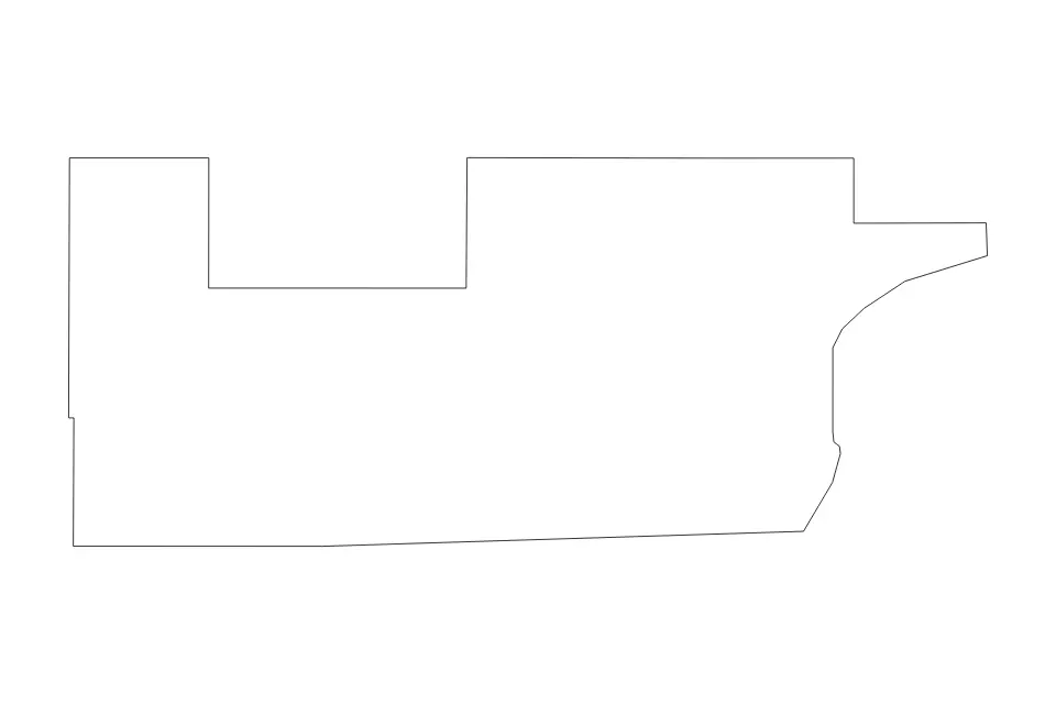 Mapa de Sibley, Minnesota de tipo contorno para América del Norte, con contorno con límites limpios.