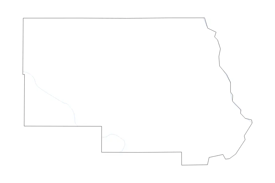 Carte de Stearns, Minnesota de type contour et rivières pour Amérique du Nord, montrant contour et rivières avec des limites nettes.