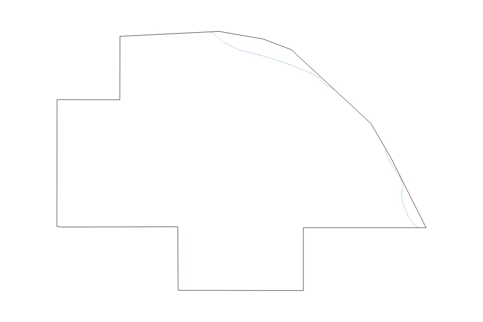 Outline map of Wabasha County, Minnesota with subdivision borders and rivers.