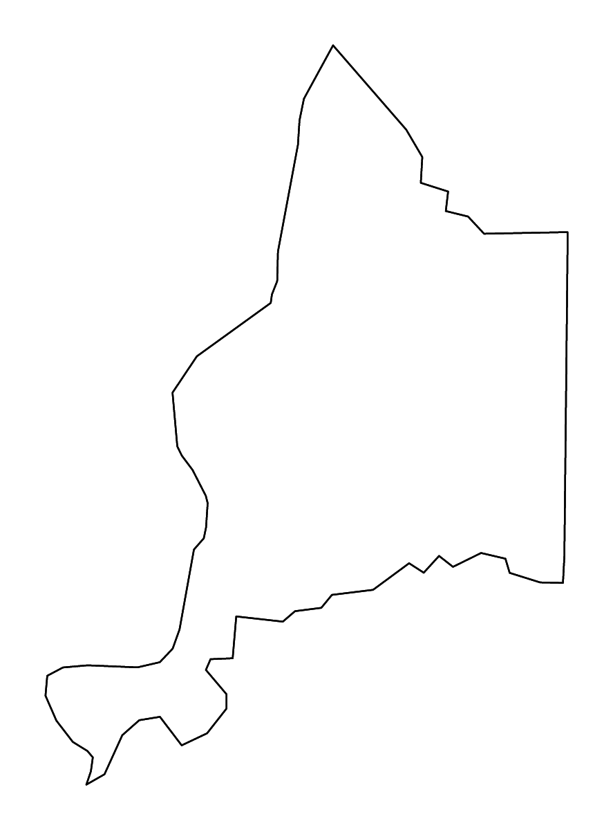 Mapa de contorno de Adams, Mississippi con ríos.