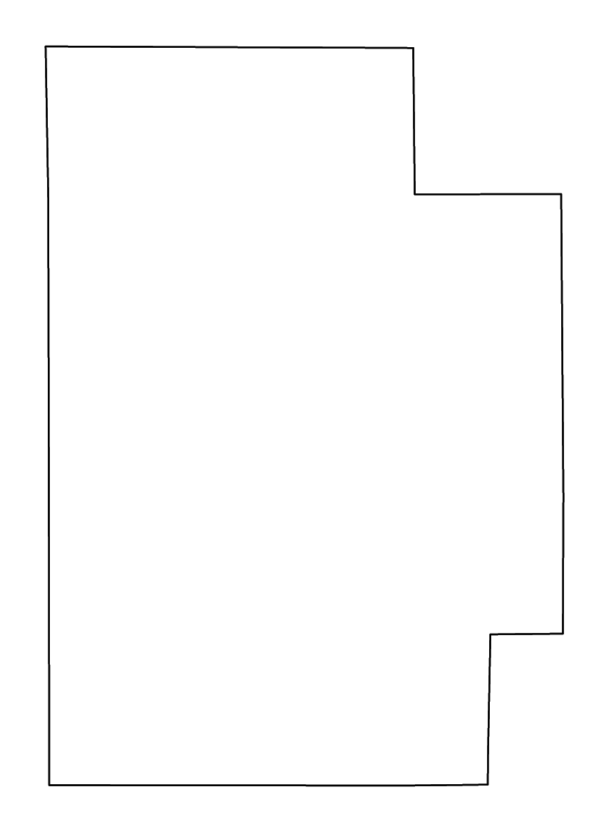 Mapa de contorno de Calhoun, Mississippi con ríos.