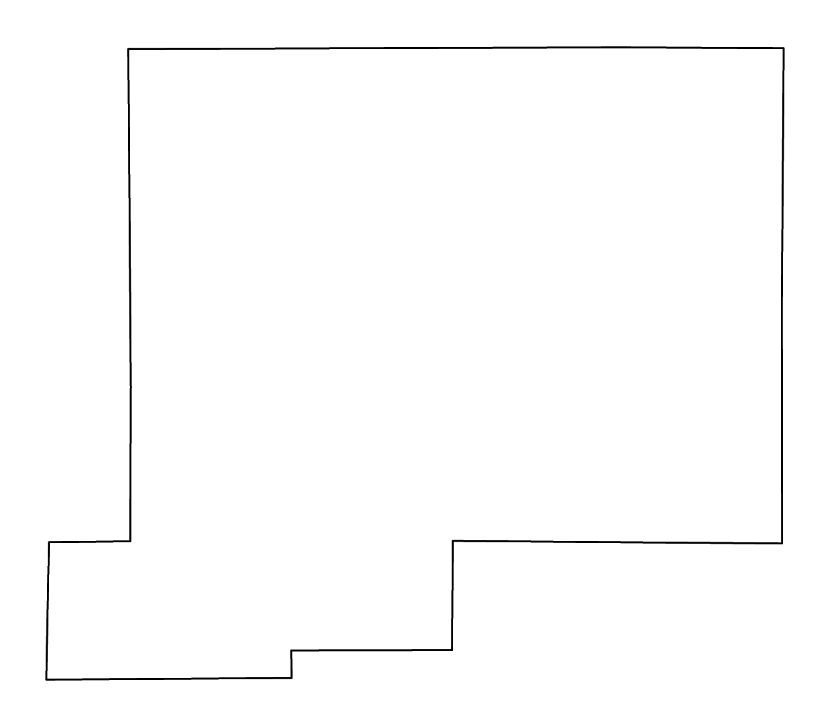 Mapa de contorno de Chickasaw, Mississippi con ríos.