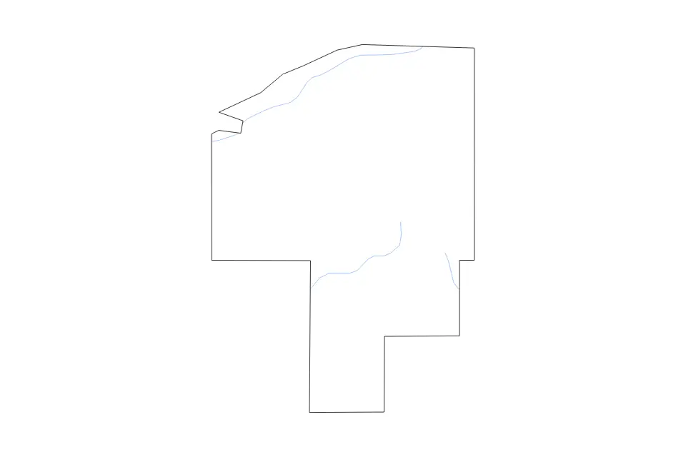 Mapa de Choctaw, Mississippi de tipo contorno y ríos para América del Norte, con contorno y ríos con límites limpios.