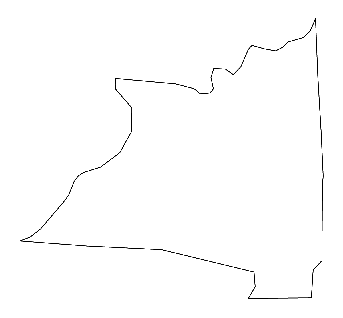 Mapa de contorno de Claiborne, Mississippi con ríos.