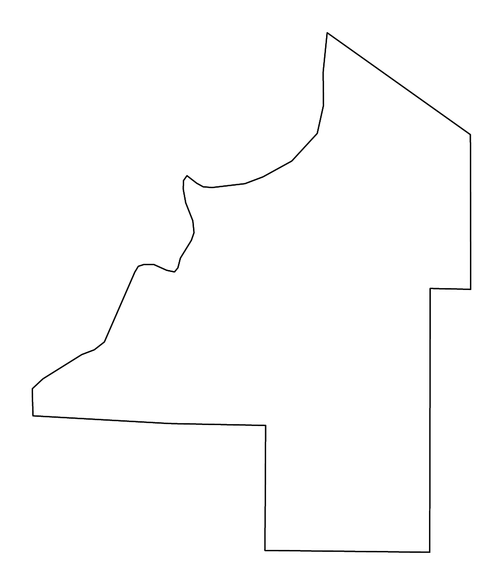 Mapa de contorno de Coahoma, Mississippi con ríos.
