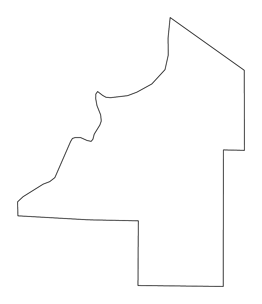 Carte de contour de Coahoma, Mississippi avec rivières.