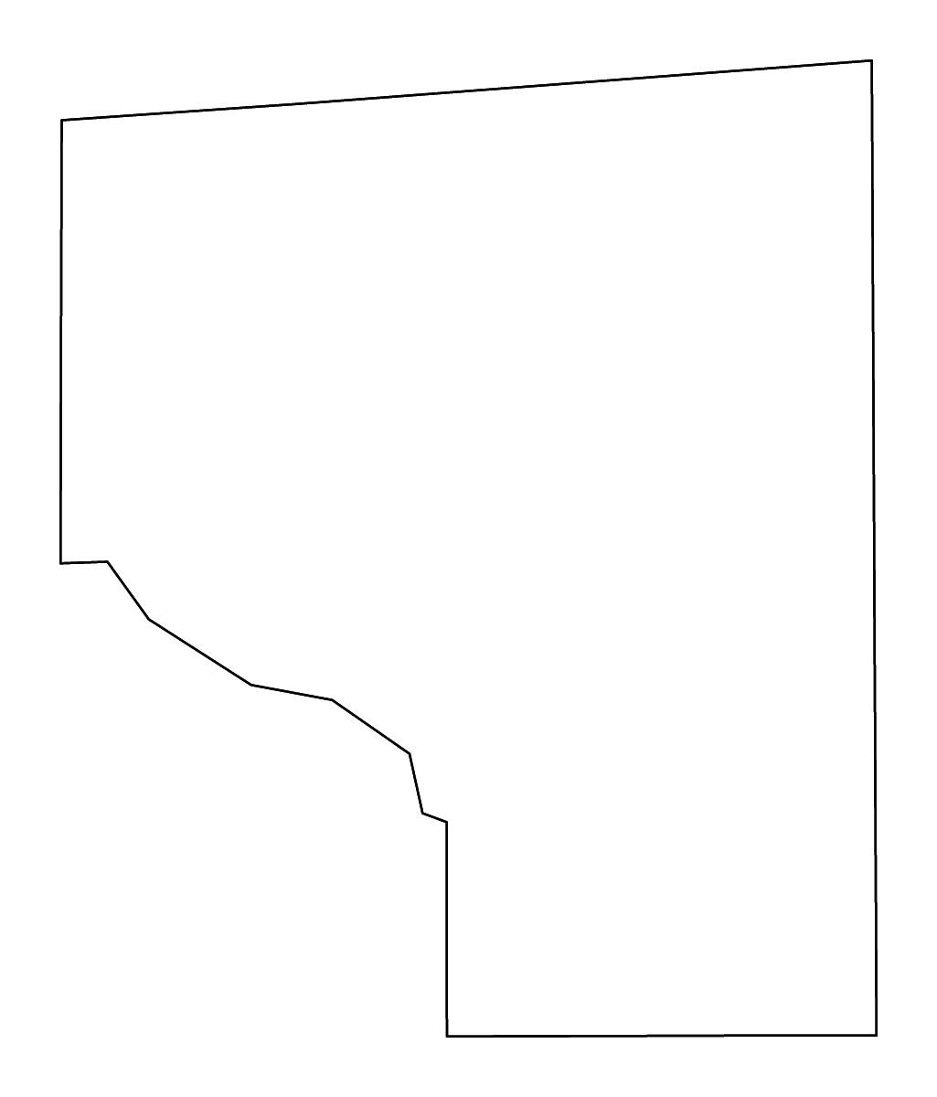 Mapa de contorno de Covington, Mississippi con ríos.