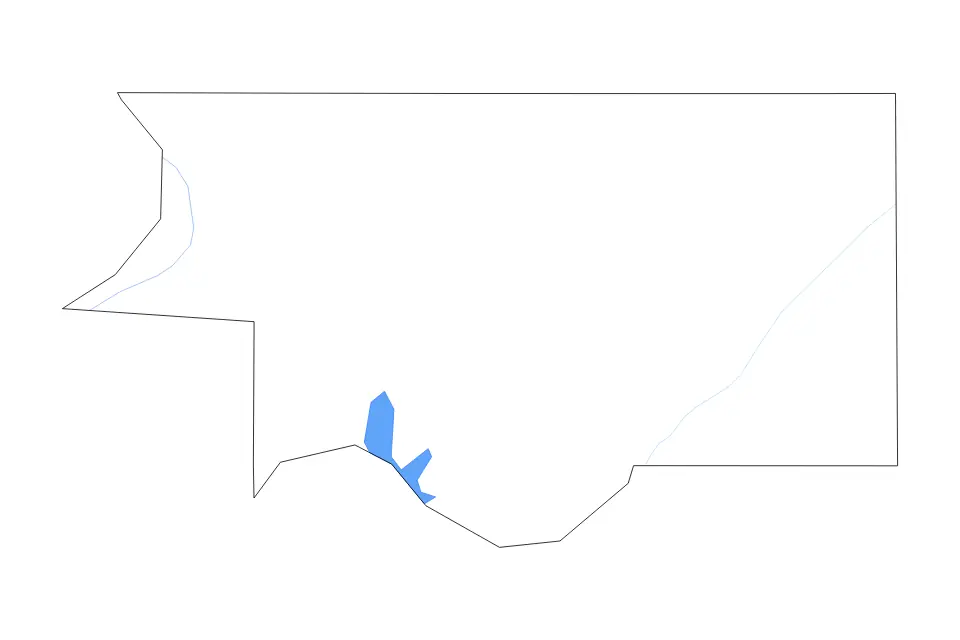Mapa de DeSoto, Mississippi de tipo contorno, lagos y ríos para América del Norte, con contorno, lagos y ríos con elementos de agua como Arkabutla Lake.