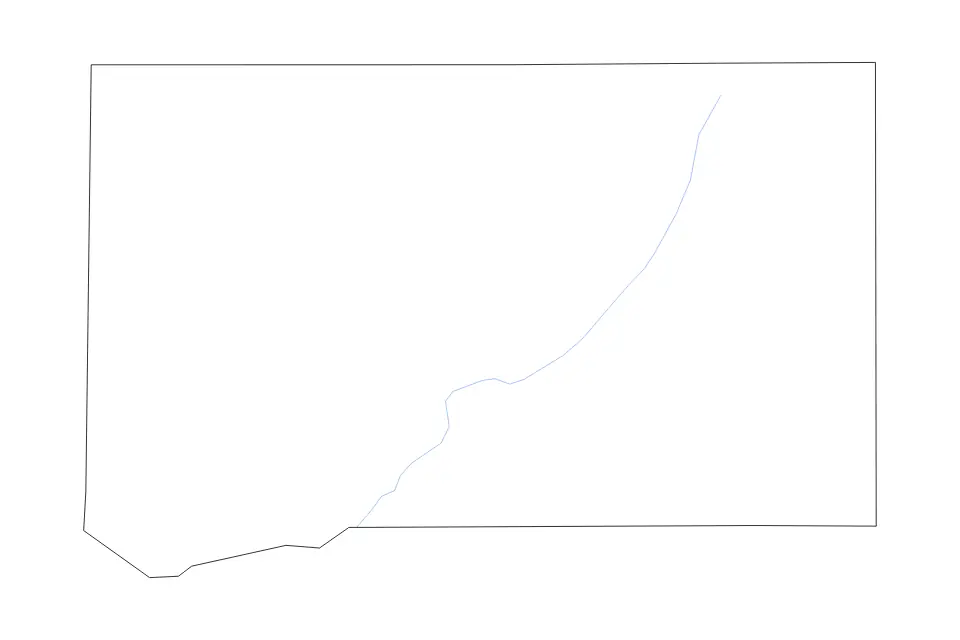 Mapa de Franklin, Mississippi de tipo contorno y ríos para América del Norte, con contorno y ríos con límites limpios.