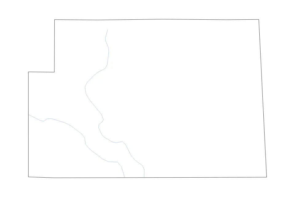 Carte de George, Mississippi de type contour et rivières pour Amérique du Nord, montrant contour et rivières avec des limites nettes.