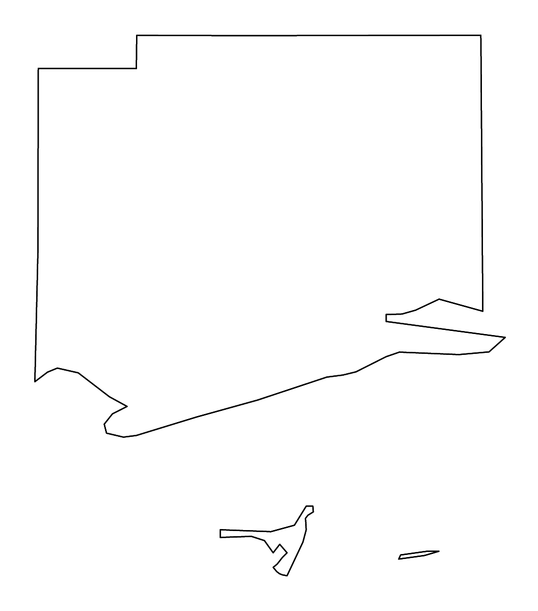 Mapa de contorno de Harrison, Mississippi con ríos.