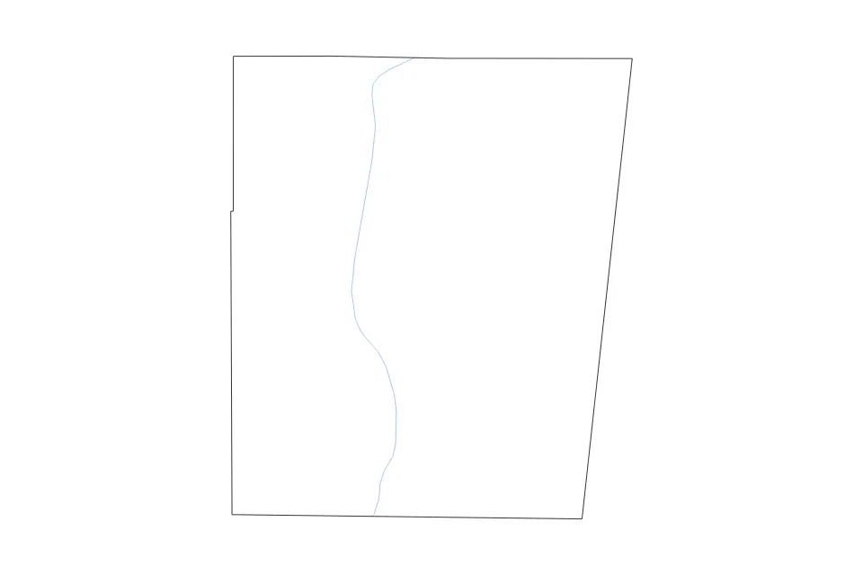 Carte de Itawamba, Mississippi de type contour et rivières pour Amérique du Nord, montrant contour et rivières avec des limites nettes.