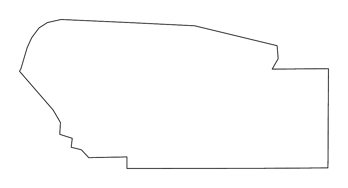 Mapa de contorno de Jefferson, Mississippi con ríos.